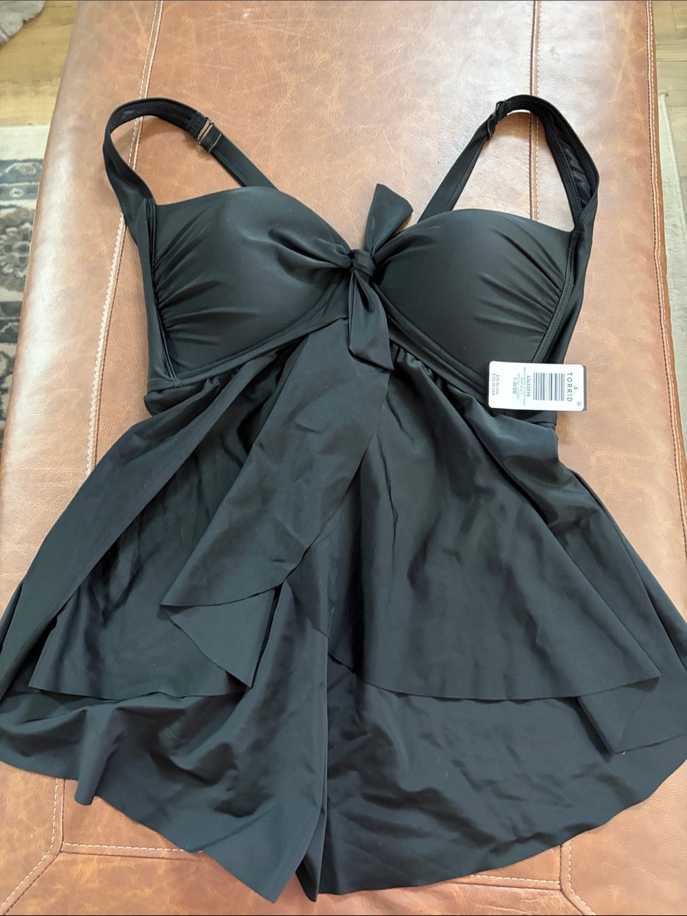 torrid Black Ruched Tankini Swim Top